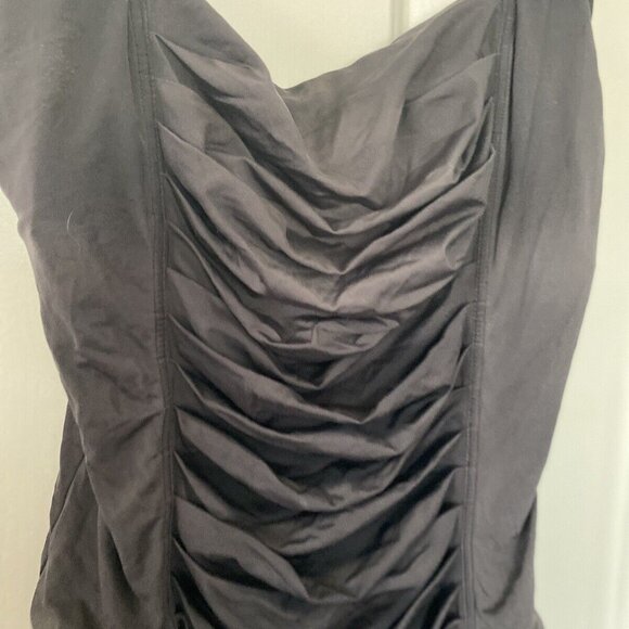 Calvin Klein Women's Ruched Panel One Piece Swimsuit Silver Brown Swimwear Sz 12 - Picture 8 of 16